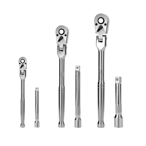 6pcs Flex Head Ratchet Wrench Set With EVA Foam 1/4''3/8''1/2'' Drive 72T Quick Release 180 Angle Adjustable <strong>Spanner</strong> - Product Image 2