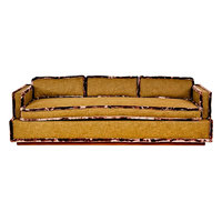 Canapé deux places de style smoking antique, neuf, doré, pour salle de mariage, mobilier de luxe pour événements et locations