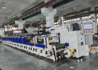 Machine d'impression flexographique automatique 1 couleur pour film plastique, étiquettes papier, autocollants, sacs plastique auto-adhésifs, sacs papier 180m/min