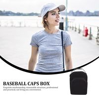 Sac de rangement pour casquettes avec logo personnalisé, poignée de transport et bandoulière, facile à transporter, organiseur de casquettes de baseball pour 6 casquettes
