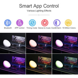 Phong cách mới ánh sáng ban đêm bát hình đèn thông minh RGB điều khiển bằng giọng nói đèn <span class=keywords><strong>LED</strong></span> cho kỳ nghỉ - Product Image 5