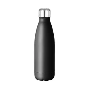 17 унций, металлическая бутылка для воды, нержавеющая сталь, двойная стенка, изолированная, пользовательский принт, бутылка для питья