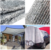 70% Maille réfléchissante en tissu d'ombre avec œillets, revêtement de protection en tissu pare-soleil