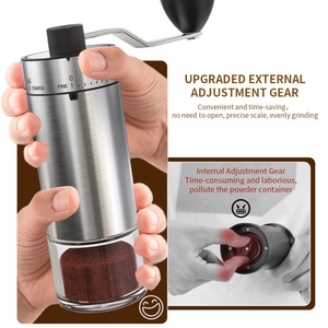 Moulin à café manuel portable à meules coniques en acier inoxydable pour le camping - Product Image 2