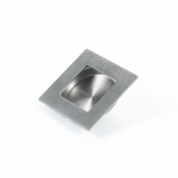 Poignée carrée encastrée pour porte coulissante, poignée de tiroir en acier inoxydable avec vis, nickel brossé