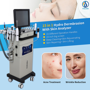 Appareil d'hydrodermabrasion 15 en 1 - Prix d'usine Écran 10,4 pouces et analyseur de peau pour salon et usage domestique (Nettoyage en profondeur) - Product Image 3