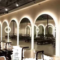 Miroir Pleine Hauteur Moderne de Luxe en Verre avec LED, Mural ou au Sol, pour Salle de Sport, Studio de Yoga, Chambre, Salon, Salle de Bain, Décoration et Maquillage