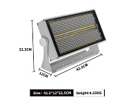 Projecteur LED 500W RGB 3-en-1 avec Stroboscope, Contrôle DMX512, 60 Segments RGB + 100 Segments Lumière Ambre, Lumière Blanche Brillante pour DJ et Boîte de Nuit
