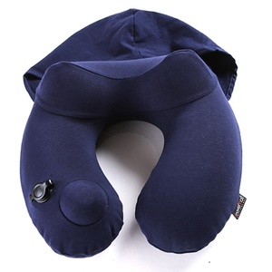 Almohada de Viaje Inflable Portátil en Forma de U, con Capucha, Plegable, para Masaje de Cuello, Ideal para Oficina y Avión - Product Image 6