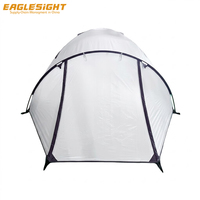 Tente de camping dôme imperméable pour 2 personnes, trois saisons, double couche, poteaux en fibre de verre, 75D 190T, polyester Ripstop, bâche de sol en PE, grande taille