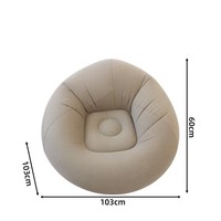 Canapé-lit gonflable portable pour salon, chambre, extérieur, parc, fauteuil gonflable en PVC floqué, pliable, imperméable