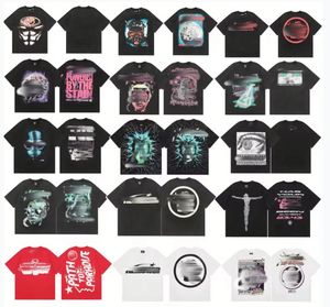 Vente directe d'usine, t-shirts décontractés d'été à manches courtes pour hommes et femmes, tendance, <span class=keywords><strong>série</strong></span> Hell and Star NFC, imprimés, en coton pur, coupe ample - Product Image 1