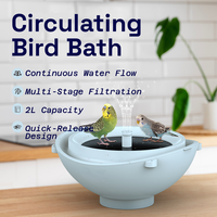 Bain d'oiseaux intelligent et automatique en ABS écologique, pour usage extérieur et intérieur, produit transfrontalier très demandé en Chine