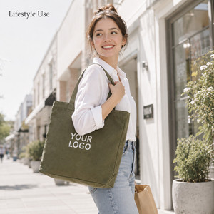 Custom Logo Heavy Duty Canvas Tote <b>Bag</b> Reusable Cotton Shopping <b>Bag</b> With Multi Size Options And Vibrant Color For Wholesale - Product Image 3