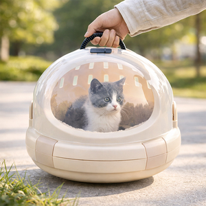 Space Capsule <strong>Cat</strong> <strong>Bed</strong> <strong>Cat</strong> House All Seasons Large Transparent Capsule Indoor <strong>Cat</strong> House Sleeping <strong>Bed</strong> Kitten Nest With Cushion - Product Image 1
