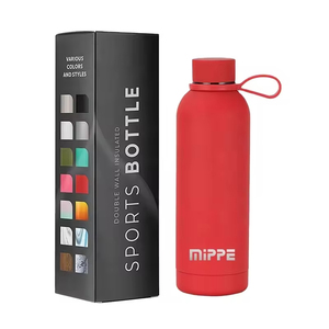 Bouteille d'eau sport isotherme en acier inoxydable de 16 oz à petite ouverture, grande capacité, portable, avec logo personnalisé, pour la rentrée scolaire et l'extérieur - Product Image 1