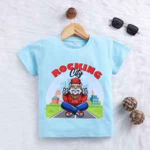 เสื้อยืดผ้าฝ้ายพิมพ์ลายการ์ตูนสำหรับเด็กผู้ชาย แขนสั้น สวมใส่สบาย ระบายอากาศได้ดี เหมาะสำหรับฤดูร้อน - Product Image 1