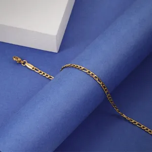 2025 नए सस्ते सोने की प्लेटेड स्टेनलेस स्टील धातु nk लिंक चेन ब्रैसलेट - Product Image 4