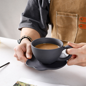 YST ceramica fabbrica moderna porcellana nera ceramica tazza <span class=keywords><strong>da</strong></span> caffè piattino hotel ristoranti tazza caffè Espresso tazza di caffè - Product Image 2
