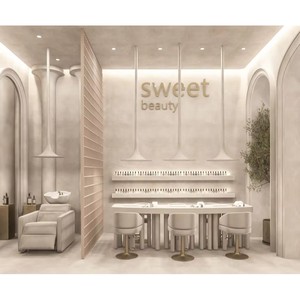 Beauty Hair Salon Furniture Full Room Custom Interior Design <b>Nail</b> Salon station One stop Barber store decoration Renovation - Product Image 1