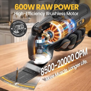 <span class=keywords><strong>Outil</strong></span> <span class=keywords><strong>oscillant</strong></span> <span class=keywords><strong>multifonction</strong></span> professionnel robuste avec moteur sans balais, sans fil, pour couper, poncer et racler - Product Image 5