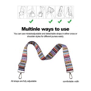 Polyester Cross-Body Messenger <b>Bag</b> <b>Strap</b> with Adjustable Wide <b>Strap</b> Woman's Fabric Belt <b>Bag</b> Accessories with Colored <b>Straps</b> - Product Image 6