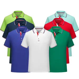 Polo da uomo in cotone poliestere Casual da Golf Anti-restringimento a maniche corte T -shirt personalizzata lavata Polo