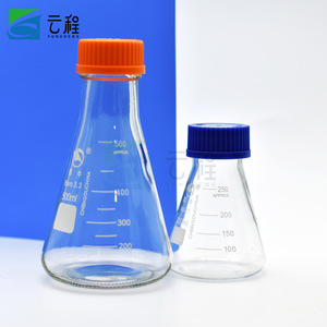 Frascos Erlenmeyer con tapas de rosca, frasco cónico de vidrio para laboratorio de 250 ml y 500 ml para experimentos de química - Product Image 1