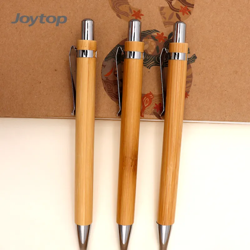 Joytop Großhandel Custom ized Logo Umwelt freundliche Holz Handwerk Kugelschreiber Bambus Stift