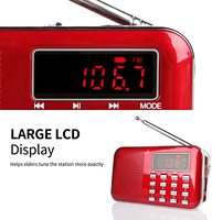 Radio FM Multifuncional Mini L-218 con Altavoz, Súper Recepción, Linterna LED, Carga USB-C, Soporte para Tarjeta de Memoria de Plástico