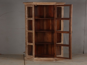 Vitrina Moderna Hecha a Mano, Ecológica, de Madera Sólida para Sala de Estar, Armario con Amplio Espacio de Almacenamiento y Exhibición Decorativa de Vidrio - Product Image 5