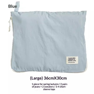 Eenvoudige tijdsreis Open Japan-stijl nylon multifunctionele opbergtas voor cosmetica en kleding Minimalistische bagage-uitgiftezak - Product Image 6