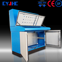 Boîtier de console en acier thermolaqué avec couvercle à verrouillage automatique pour panneau de commande industriel DistroCab TP