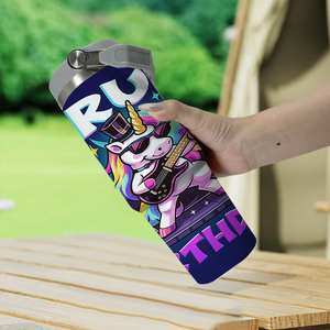 Vaso Térmico de Acero Inoxidable de 30oz, Ecológico y Duradero, con Diseño de Unicornio '<span class=keywords><strong>Es</strong></span> Mi Cumpleaños', Asa de Guitarra Rockstar, Taza de Viaje Divertida para Cumpleaños - Product Image 4