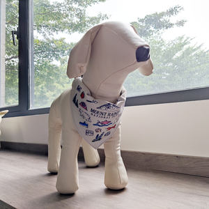 طقم جديد من الأوشحة المثلثة المطبوعة بالتسامي المخصصة للكلاب، مصنوعة من الكتان الناعم والقطن، مناسبة لحفلات عيد الميلاد، تمنح الراحة والبرودة، متوفرة بالجملة - Product Image 4