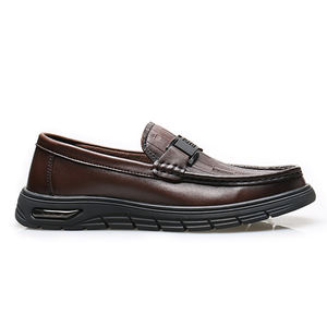 รองเท้าลำลองผู้ชาย หนังกลับแท้ คลาสสิค สไตล์เพนนีโลฟเฟอร์ สวมแบบสลิปออน รองเท้าทรงโมคาซิน รองเท้าเดรส - Product Image 5