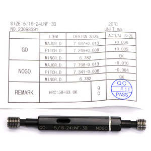 Тонкорезьбонарезной манометр 5/<span class=keywords><strong>16</strong></span> 24UNF 3B - Product Image 2