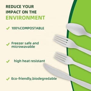 Trendz cpla compostable dao kéo thân thiện với môi dao nĩa và muỗng dùng một lần thiết lập dao kéo - Product Image 3