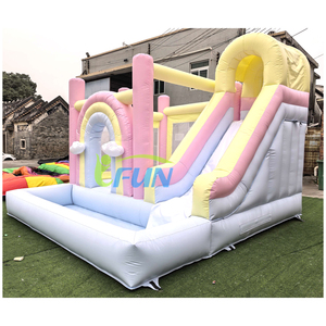 Château gonflable commercial blanc de qualité supérieure avec piscine à balles, en bâche PVC, <span class=keywords><strong>pour</strong></span> location événementielle, idéal <span class=keywords><strong>pour</strong></span> les enfants - Product Image 5