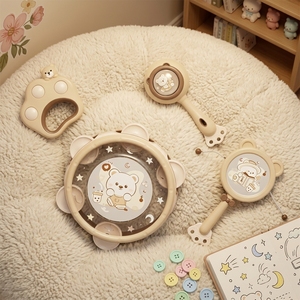 Juego de Sonajeros Musicales para Bebés de 4 Piezas con Diseño de Oso Adorable, Plástico Seguro y No Tóxico, Instrumento de Percusión Sensorial Montessori para Niños Mayores de 18 Meses - Product Image 1