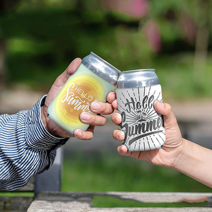 Refroidisseur de canettes portable personnalisé en néoprène, porte-bouteille de bière, refroidisseur de canettes personnalisé par sublimation avec logo - Product Image 5