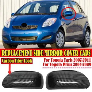 2X Couvercles de rétroviseurs de voiture de remplacement pour Toyota Yaris 2007-2011 Prius 2004-2009, coque de rétroviseur, garniture de coque - Product Image 1