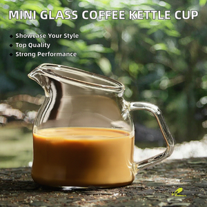 Bestseller Mini-Rindfleisch-Westernfood-Sauce Kaffee-Milch-Kessel Minimalistisches Kaffee- & Teeset Borosilikatglas-Tasse - Product Image 2