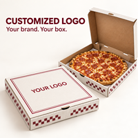 Boîtes à pizza personnalisées avec logo imprimé, emballage en carton ondulé carré avec tailles personnalisées pour les restaurants à emporter