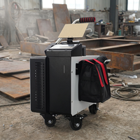 Machine de nettoyage au laser à fibre pulsée portative pour l'élimination des graffitis, de la peinture, du métal, du bois, de la pierre et de la brique