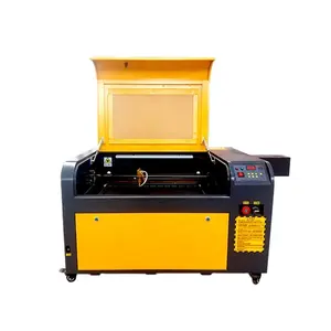 4060 50w co2 laser engraving machine and mini cutter for logo name plate label cylinder fabric metal nonmetal acrylic