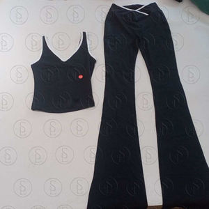 Ropa de salón para mujer, ropa informal personalizada para mujer, mallas suaves de Yoga, pantalones plegables, pantalones ajustados para mujer, pantalones acampanados, conjunto de salón - Product Image 5