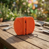 Nuoten 2025 – Affûteur de couteaux portable multi-grains en céramique écologique pour camping (acier au carbone) – Usage domestique