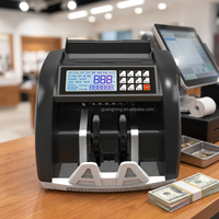 Machine de comptage de devises mixtes portable GORO de qualité professionnelle GR-5800D2 avec affichage UV/MG LED, capacité de 1000 pièces, trémie de 300 pièces