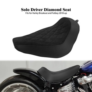 เบาะนั่งคนขับมอเตอร์ไซค์แบบเดี่ยวทรงเตี้ยลายเพชรสีดำสำหรับ Harley Softail Breakout Fatboy FLSTF FXBRS ปี 2018 <span class=keywords><strong>2019</strong></span> ขึ้นไป - Product Image 6